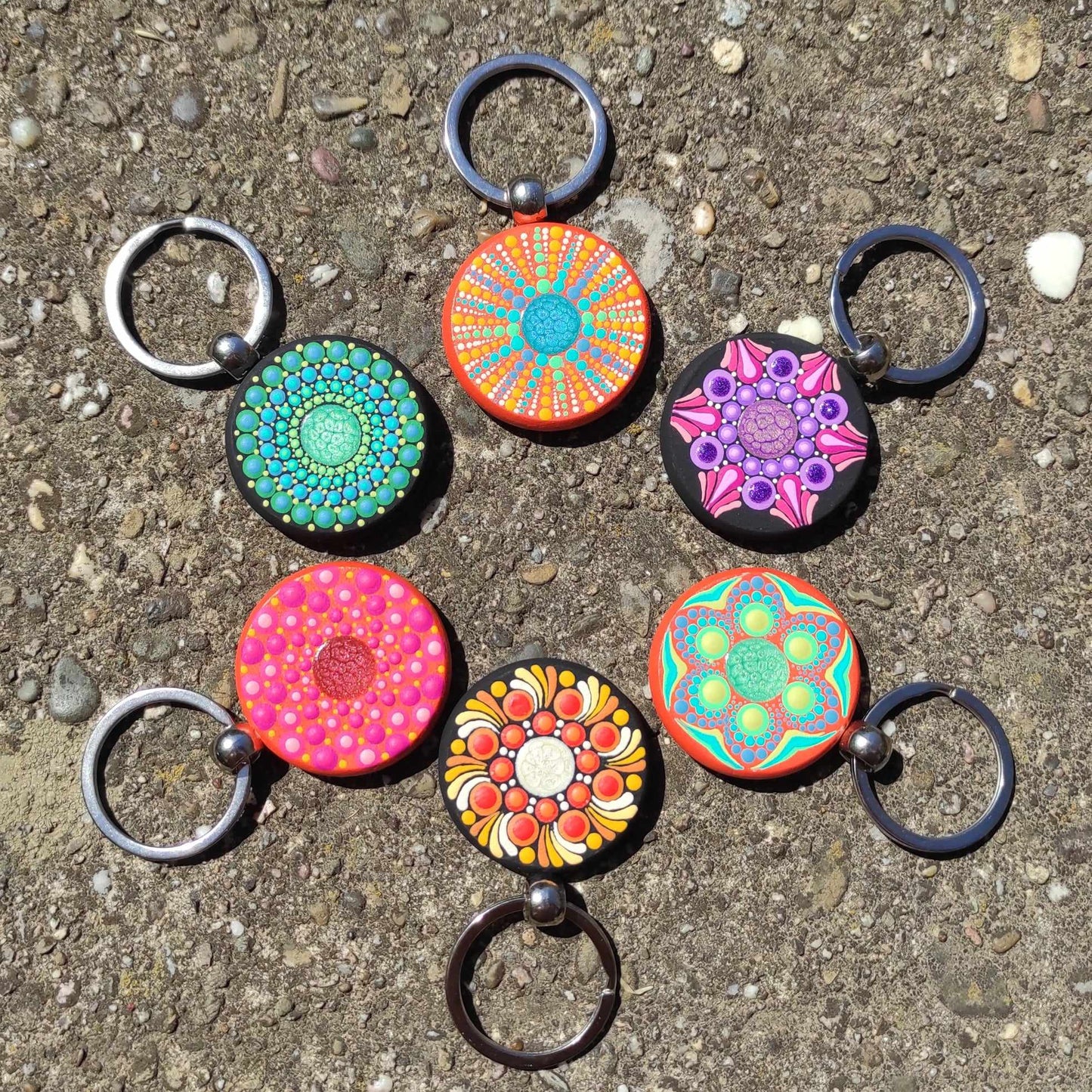 Schlüsselanhänger Holz 4er Set