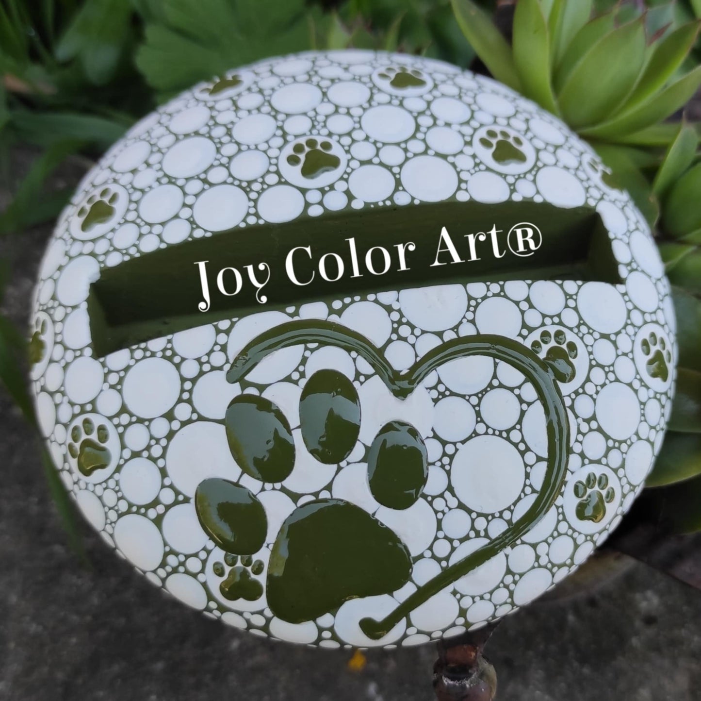 Schablonen Sticker Pfote mit Herz