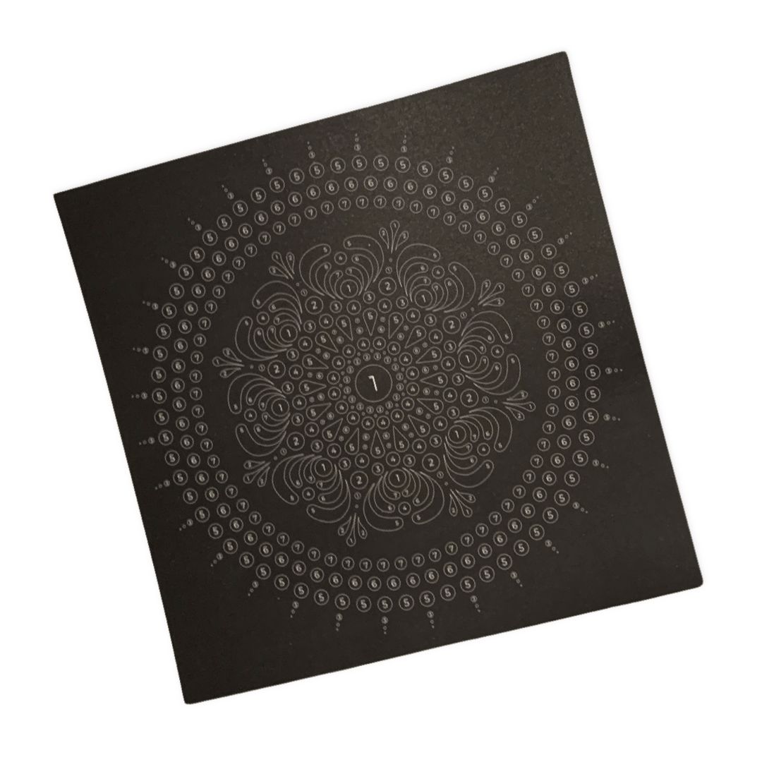 Karten Set 4 - schwarz groß - 5 Stück