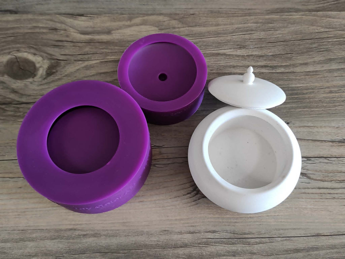 Silikonform Dose mit Deckel