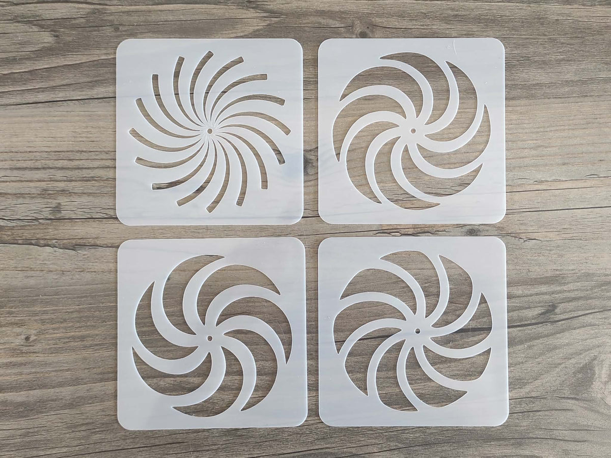 Schablonenset Spiralen