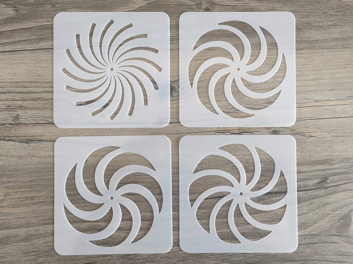 Schablonenset Spiralen
