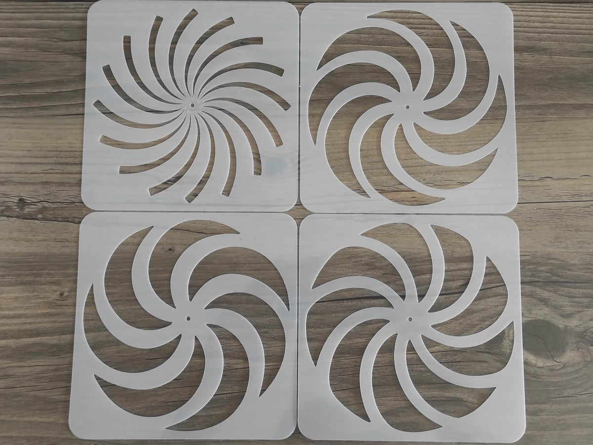 Schablonenset Spiralen