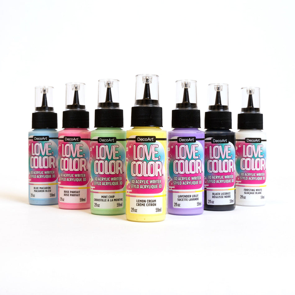 Love, Color 3D Acrylic Writers - Rose Parfait