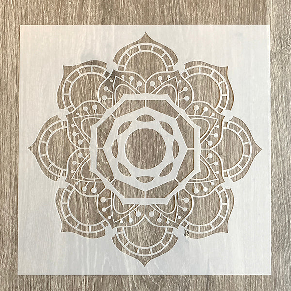 Mandala stencil flower