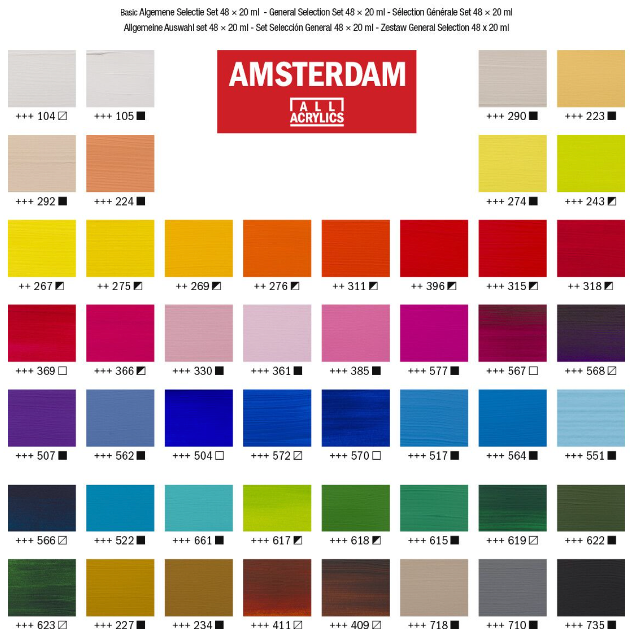 Amsterdam Standard Acrylfarben 48 x 20 ml