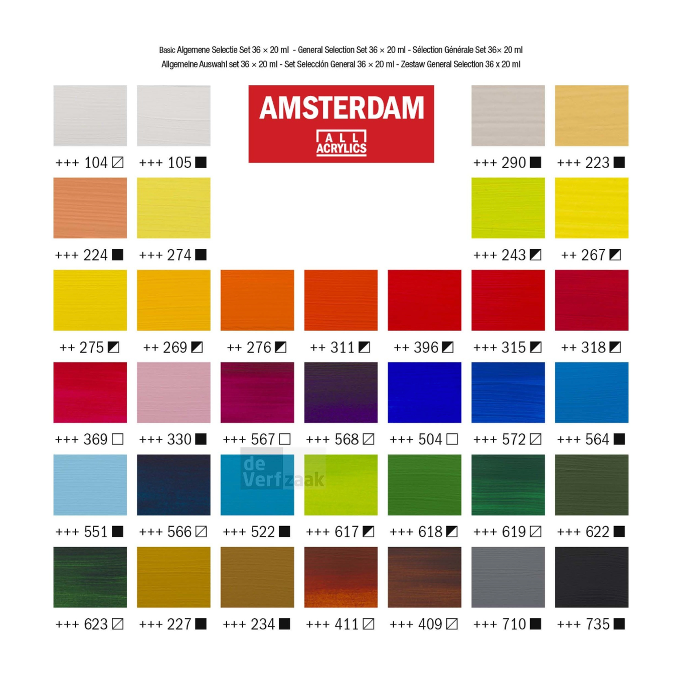 Amsterdam Standard Acrylfarben 36 x 20 ml