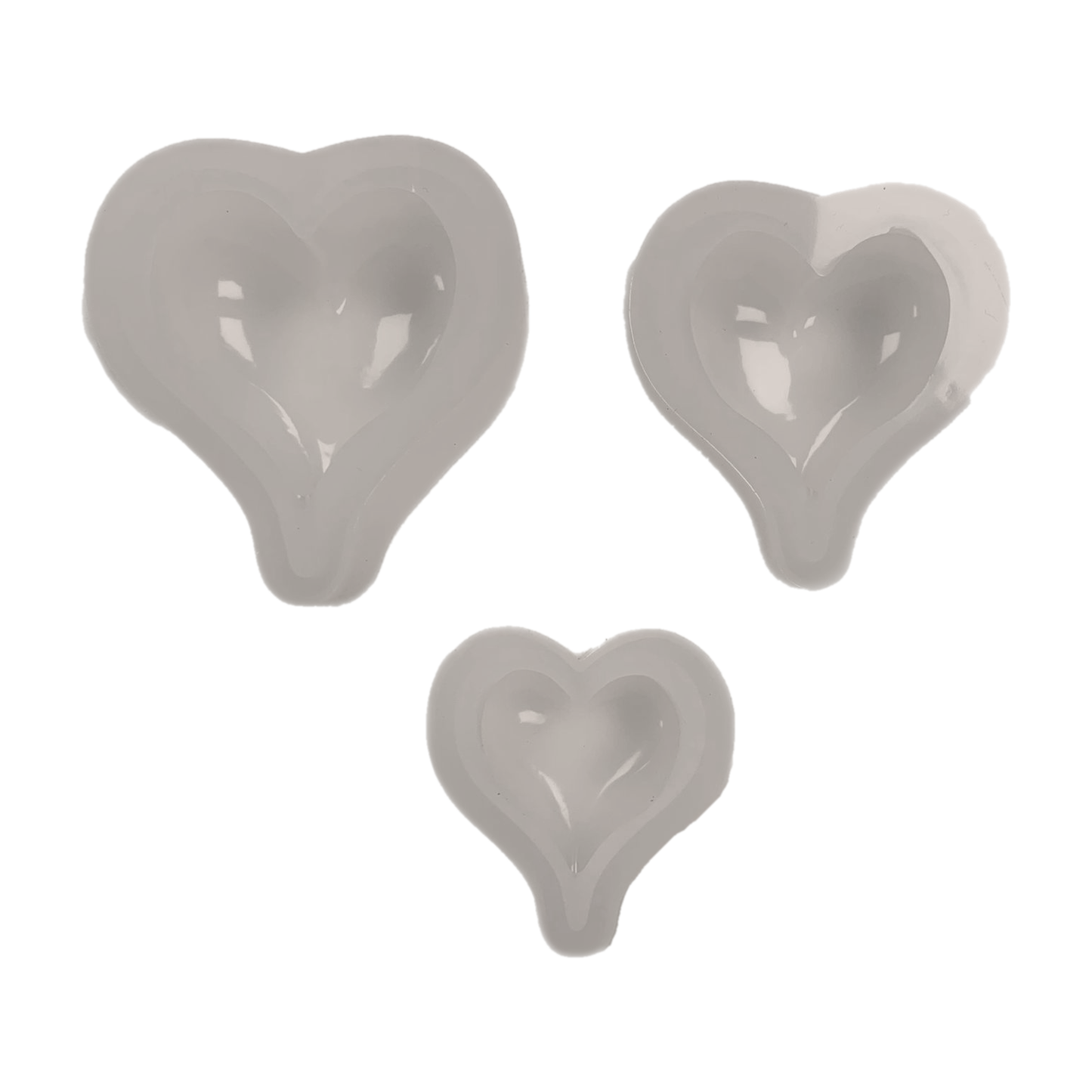 Set of 3 pointed hearts