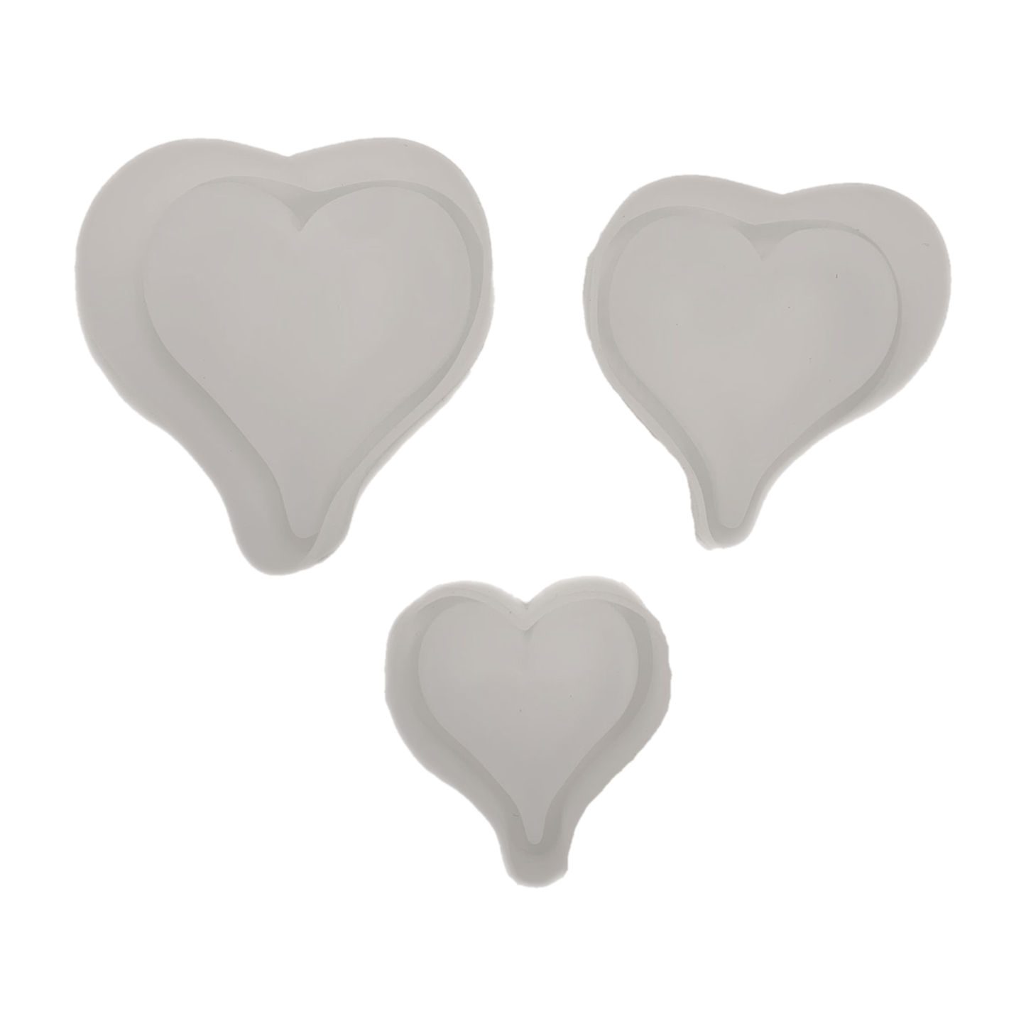 Set of 3 pointed hearts
