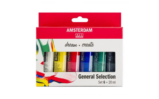 Amsterdam Standard Acrylfarben 6 x 20 ml - General Selection