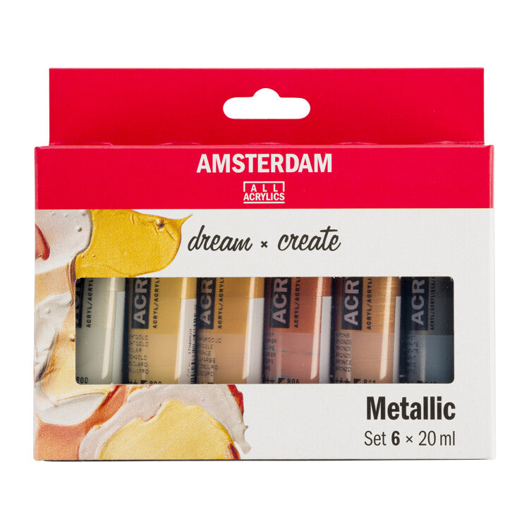 Amsterdam Standard Acrylic Colors 6 x 20ml - Metallic