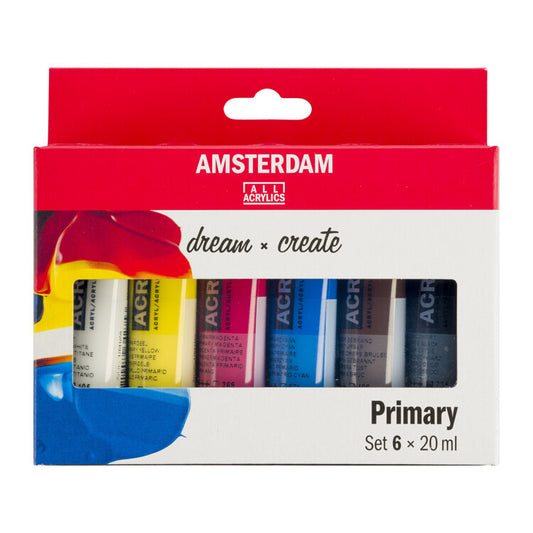 Amsterdam Standard Acrylic Colors 6 x 20ml - Primary