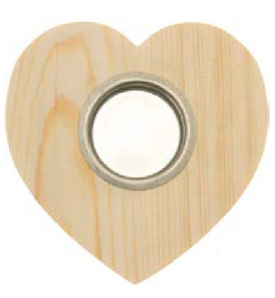Wooden tealight holder heart